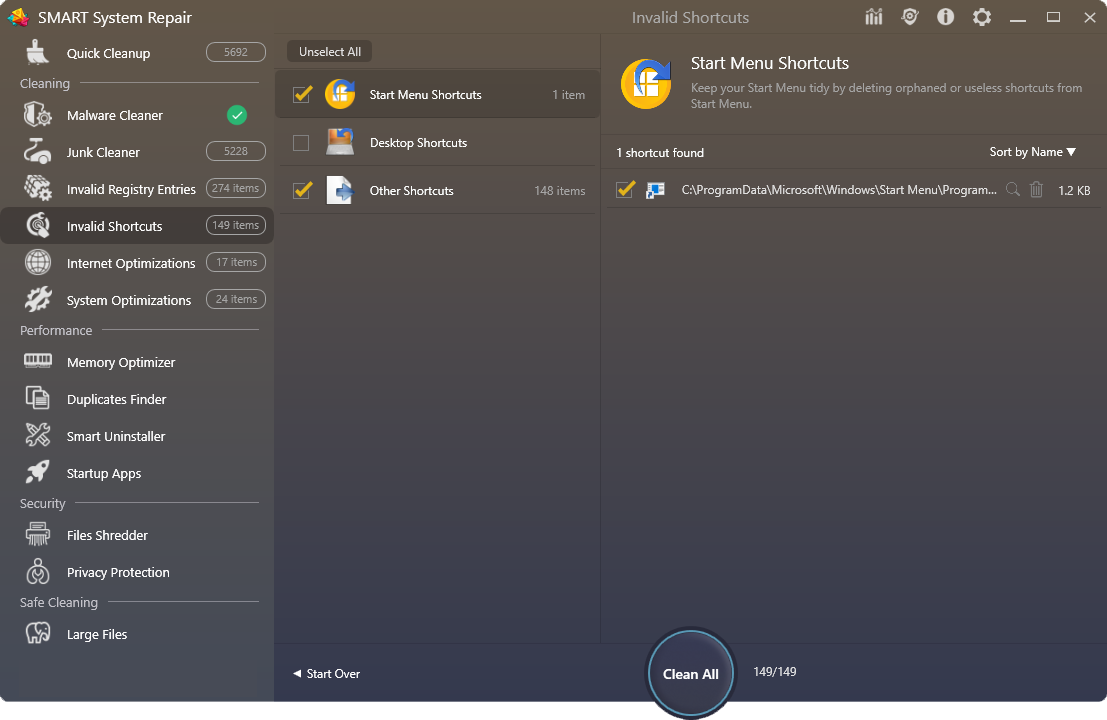 invalid-shortcuts-fixer