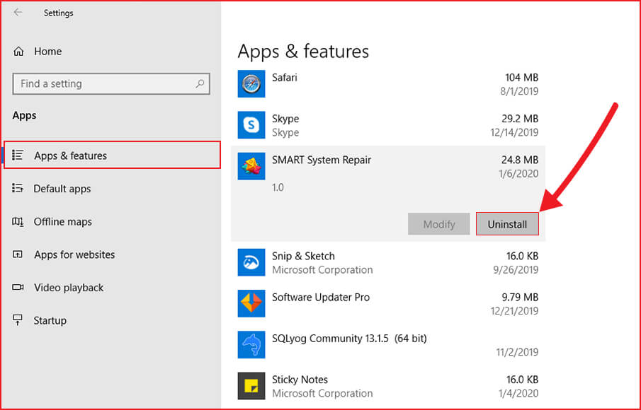 Uninstall-app